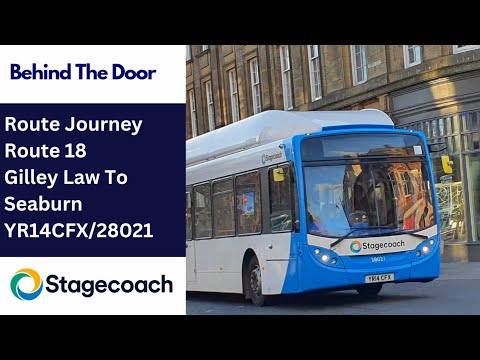 Behind The Door: Route 18 | YR14CFX/28021 - Stagecoach North East: Scania K270UB/ADL Enviro 300NG