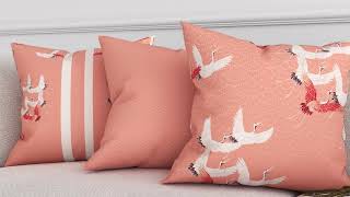 Декоративная подушка «942162» бежевый, оранжевый — видео о товаре