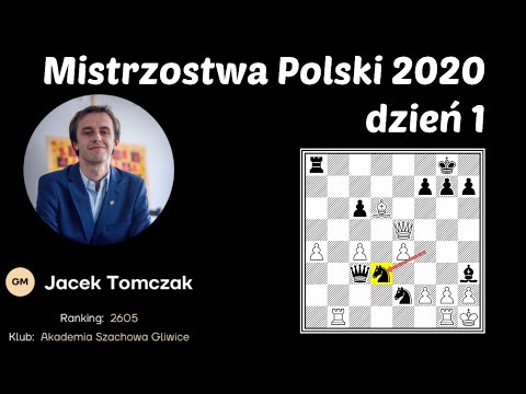 SZACHY 176# Mistrzostwa Polski w szachach 2020 1 dzień, partia rundy Szymon Gumularz - Jacek Tomczak
