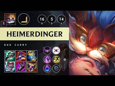 Heimerdinger Carry vs Caitlyn - KR Master Patch 25.04