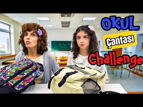 SCHOOL BAG CHALLENGE!! | Esmanur and Sara