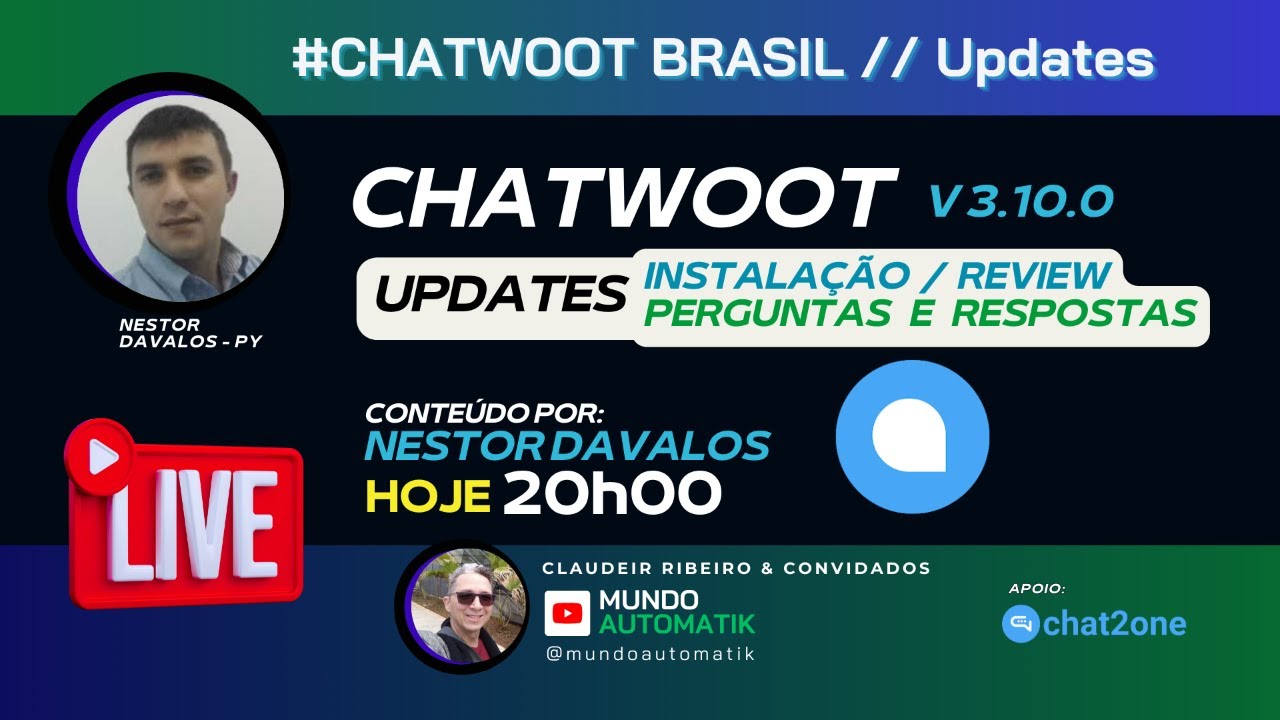 CHATWOOT Update v 3.10.0 com Nestor Davados