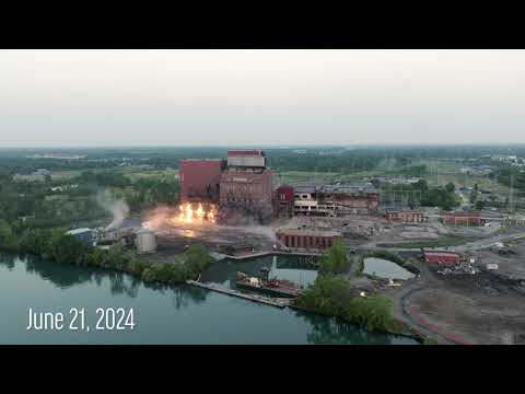 Trenton Channel Boiler House Demolition - June 21, 2024 | DTE Energy