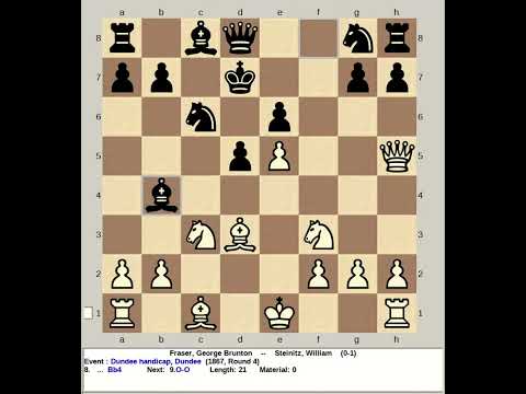Fraser, George Brunton vs Steinitz, William | Dundee handicap, 1867 #chess