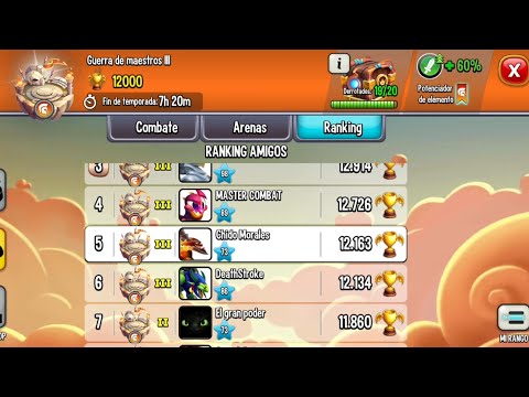 !!FINAL DE LAS ARENAS MAESTRO BELICO!!(logre llegar a arena maestro 3 :"3)/Dragon City🐲🔥