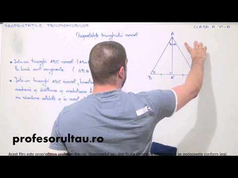 13   cls6   Proprietatile triunghiurilor   proprietatile triunghiului isoscel