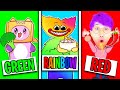 EATING ONLY ONE COLOR FOOD CHALLENGE FOR 24 HOURS (RAINBOW HUGGY WUGGY!) *LANKYBOX ANIMATION*