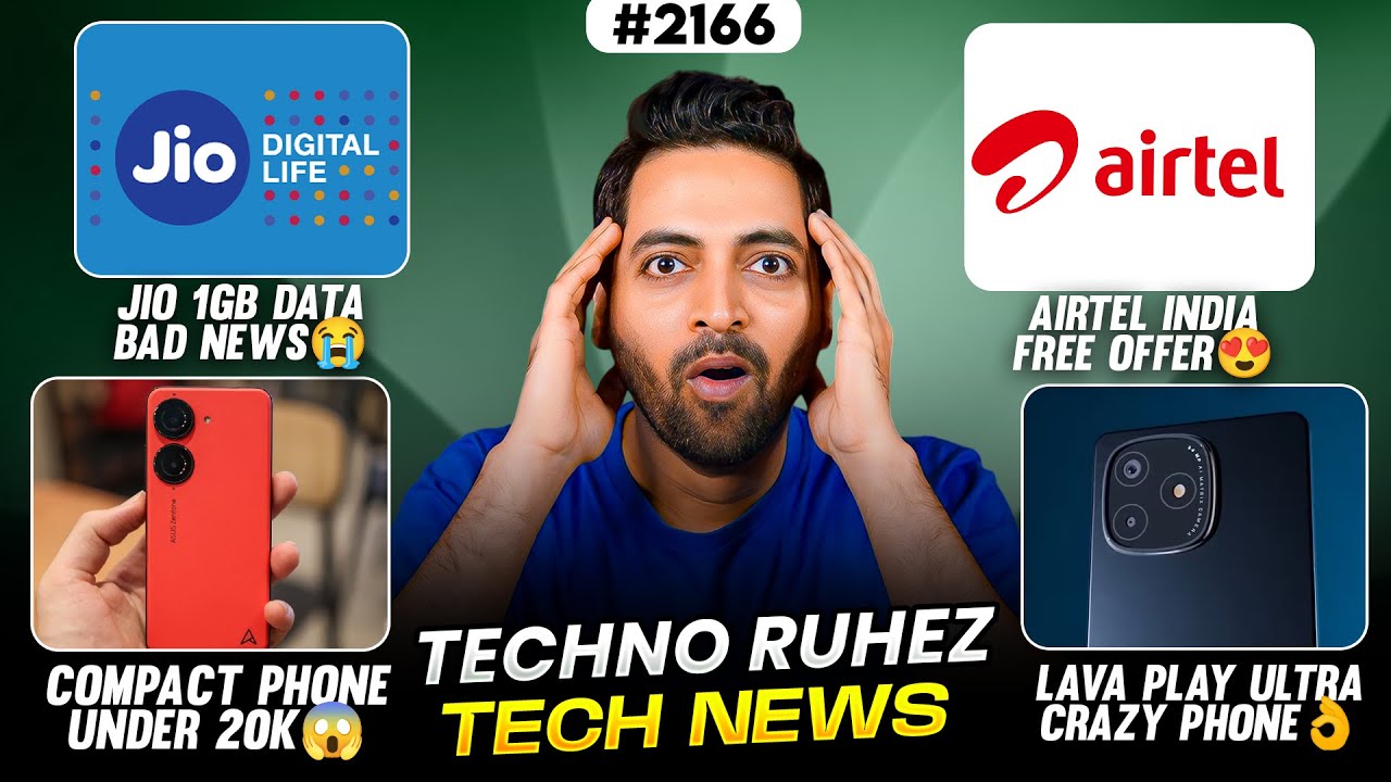 Jio 1GB Bad News😭,Airtel Free Offer😍,BSNL Big News😱,Compact Phone Under 20k,iPhone 17e,Lava Ultra