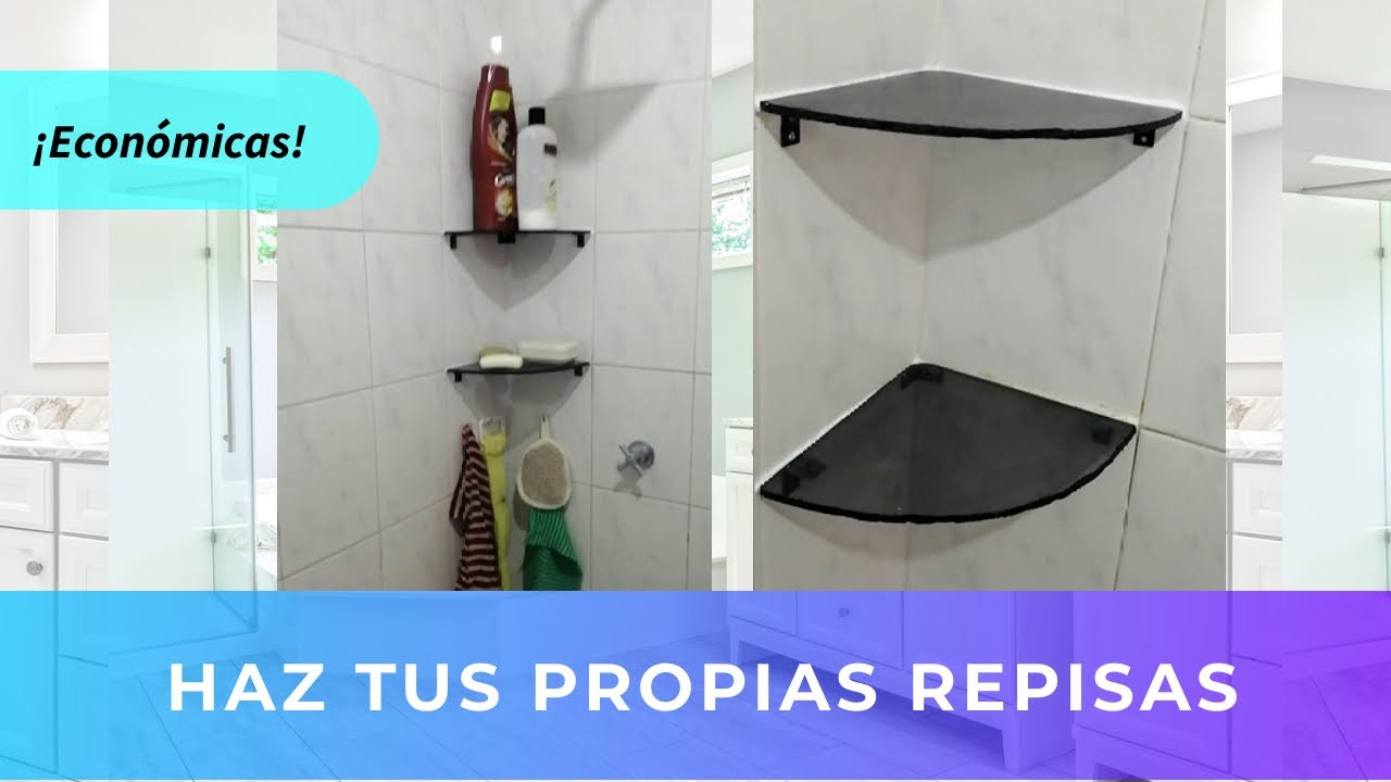 🆒 Repisas esquineras de cristal ¡PARA BAÑO! 🛁 (Casa INFONAVIT)