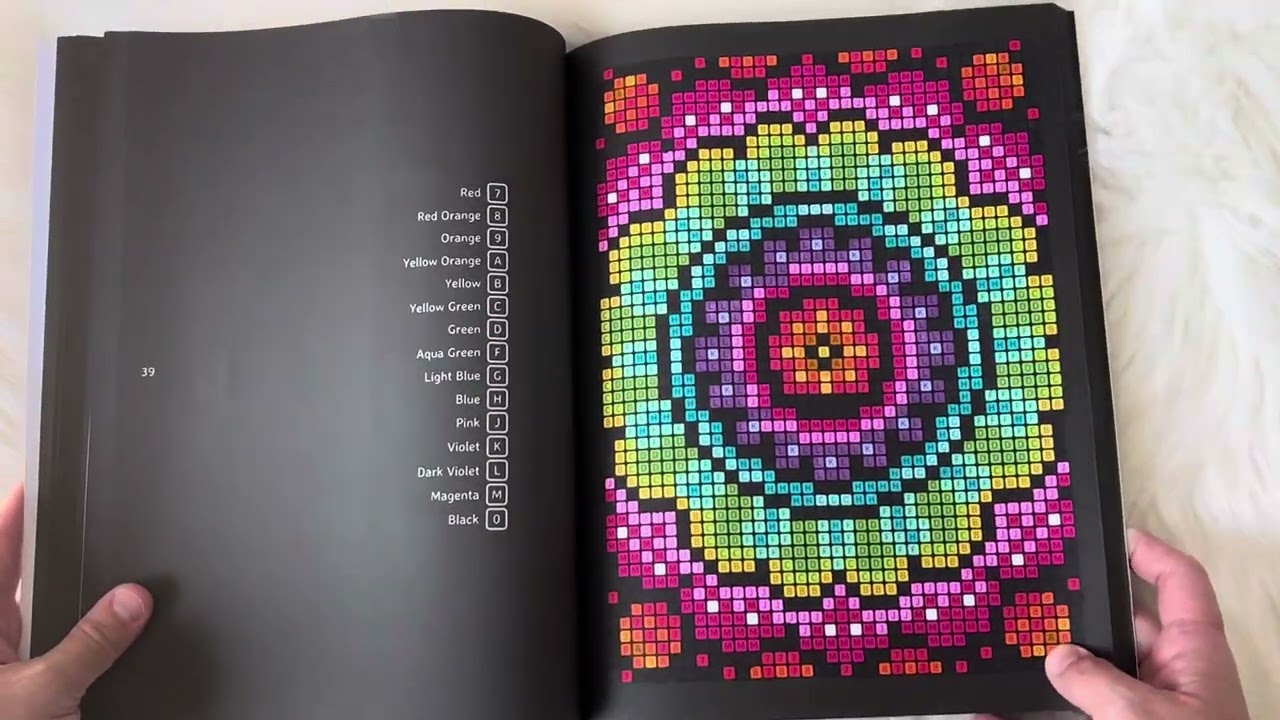 100 Patterns Mindful Coloring Book | Pixel Colorist | Flip Through & Completed Pages 