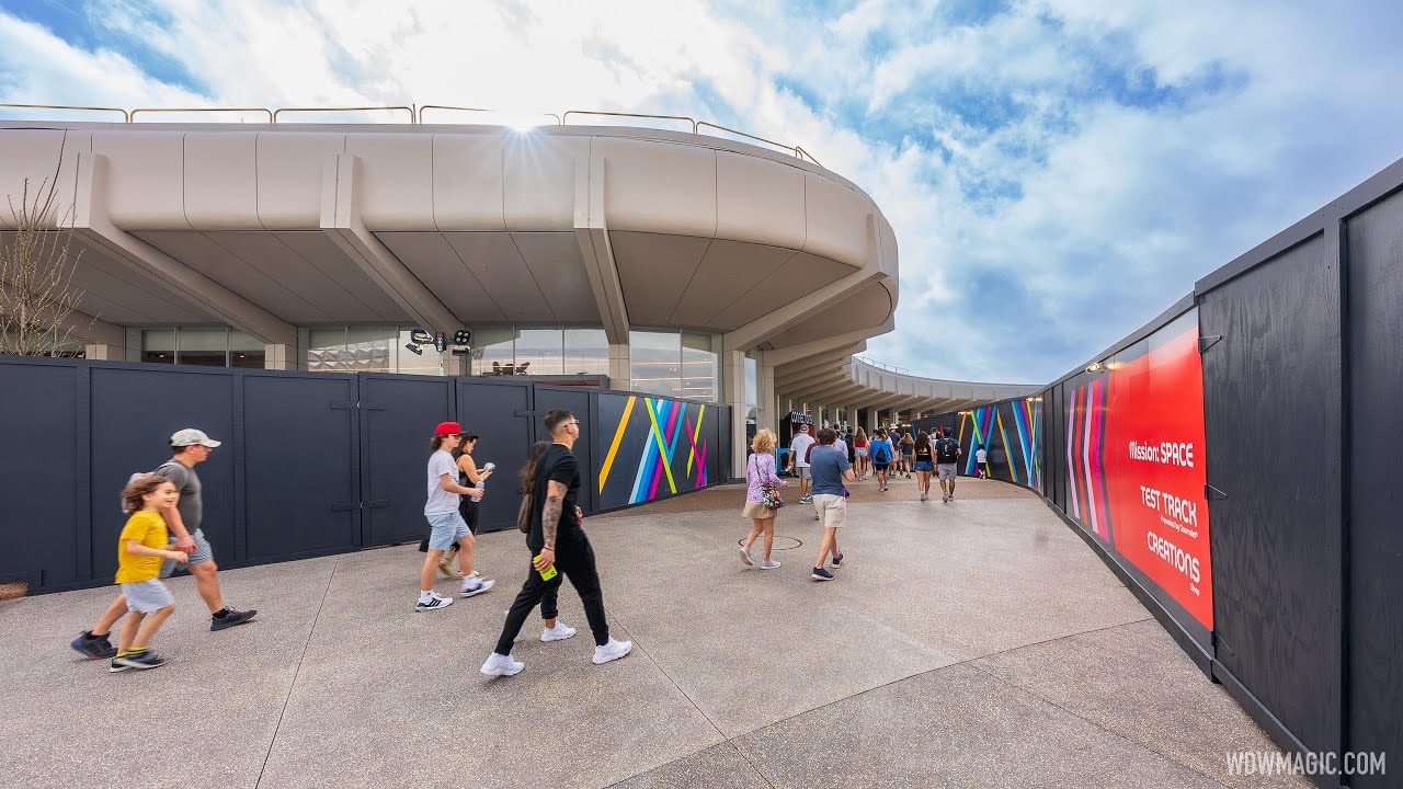 EPCOT walkway opens to Connections Cafe and Creations Shop