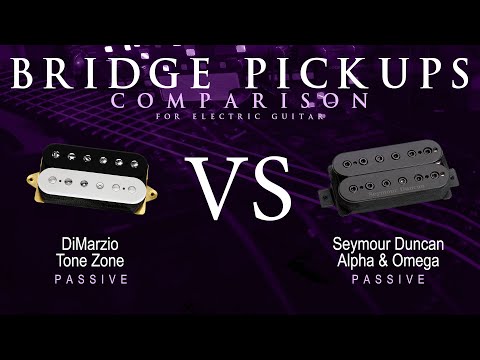 DiMarzio TONE ZONE vs Seymour Duncan ALPHA & OMEGA - Passive Bridge Pickup Guitar Comparison Demo
