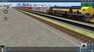 Rajdhani Overtake Superfast Exprees /Indian Trainz