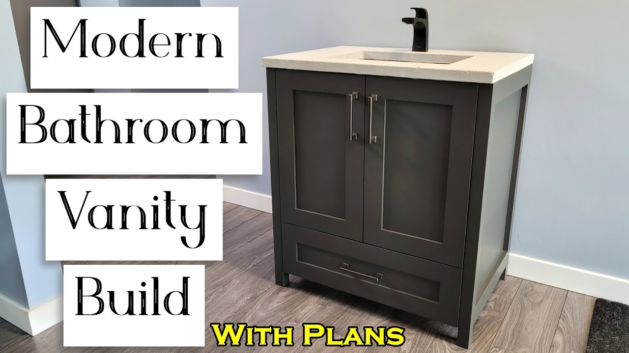 DIY Bathroom Vanity // Small but spacious - plans available