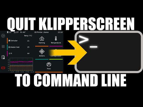 Quick Klipperscreen Tip: How to return to CLI and get back to KS.