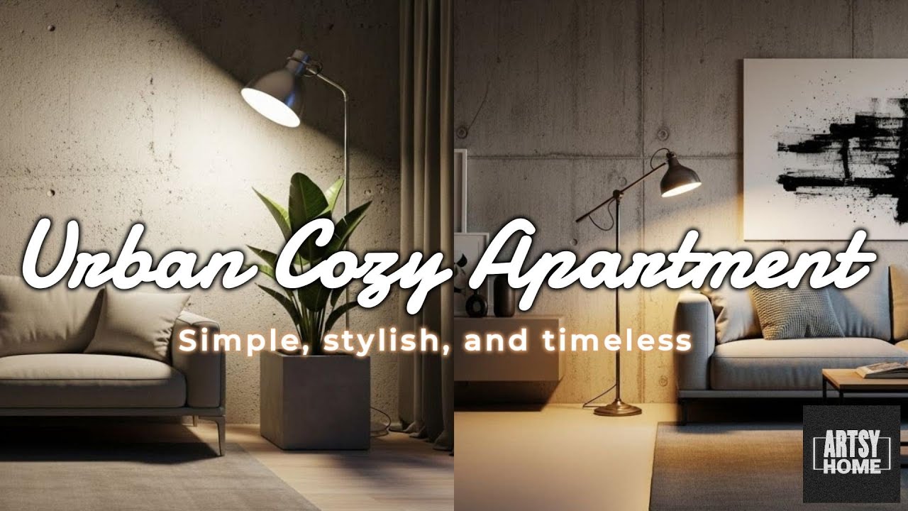 Modern Apartment Living Room Design | Clean Industrial Style That Feels Cozy