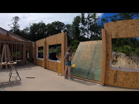 Post and Beam support wall finally done. DIY SIPs home build #53