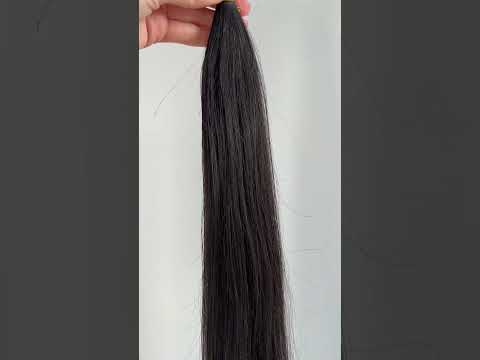 Волосся для нарощування в зрізі 60 см, 50 грам, чорно-коричневе №1B video