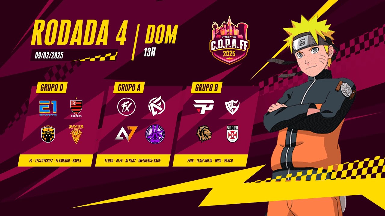 C.O.P.A. FF🚨 PRÉ-LBFF 🏆 RODADA 4 - GRUPOS A, B e D | LBFF 🚨 #freefire