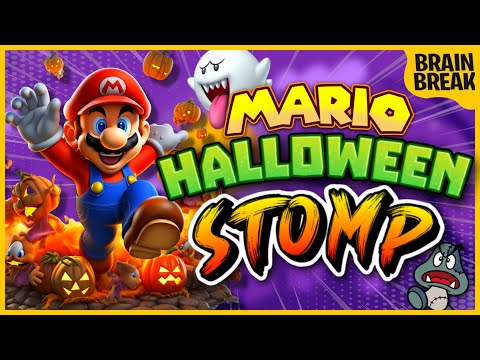 Mario Halloween Stomp! | Halloween Brain Break | Mario Freeze Dance | Just Dance with Matthew Wood