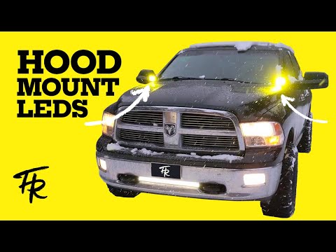 CUSTOM HOOD MOUNT LED Cubes Lights - EASY! 4th Gen RAM