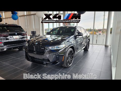 NEW ARRIVAL! 2024 BMW X4 M Competition Black Sapphire Metallic on Black Merino Leather