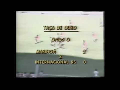 Campeonato Brasileiro, 14.02.82. Grêmio Maringá 2 x 0 Inter de Porto Alegre, estádio Willie Davids.