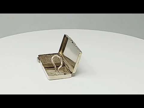 1930s Stunning Rare French Pocket Vintage Rubber Stamp in Silver.