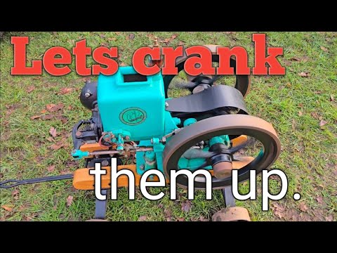 1st Crank up of the year. Old Engines, Tractors and Fish. 