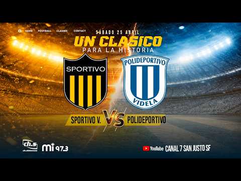 ⚽CLASICO DE VIDELA 🟡⚫Sportivo Videla VS 🔵⚪ Polideportivo Videla - Liga Paivense EN VIVO