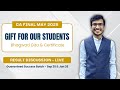 CA Final May 25 Result Gift For Our Student Guaranteed Success Batch Schedule Ajay Agarwal AIR1