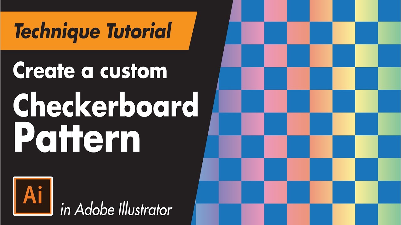 Create a PIXEL PERFECT CHECKERBOARD PATTERN - Adobe Illustrator Beginner Tutorial