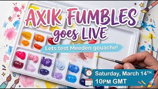 LIVESTREAM - LETS TEST MEEDEN GOUACHE -  join me for a spot of chat and colouring!