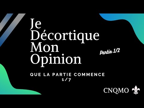 Je Décortique Mon Opinion 1/2   Que la partie commence 1/7
