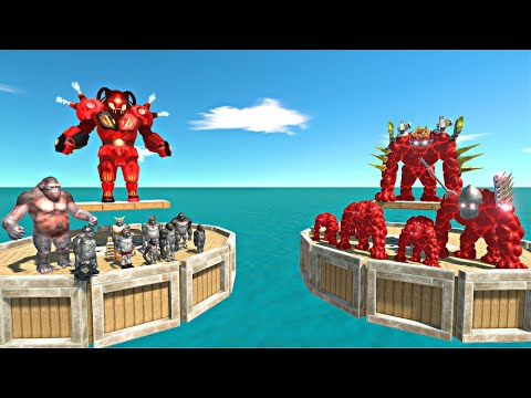 Lava Golem Coliseum Challenge | Mutant Primates vs Lava Golem Team - Animal Revolt Battle Simulator
