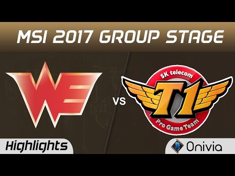 WE vs SKT Highlights MSI 2017 Group Stage Team WE vs SK Telecom T1 by Onivia