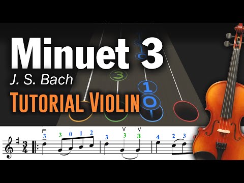Minuet 3 | Tutorial Violin - Play Along