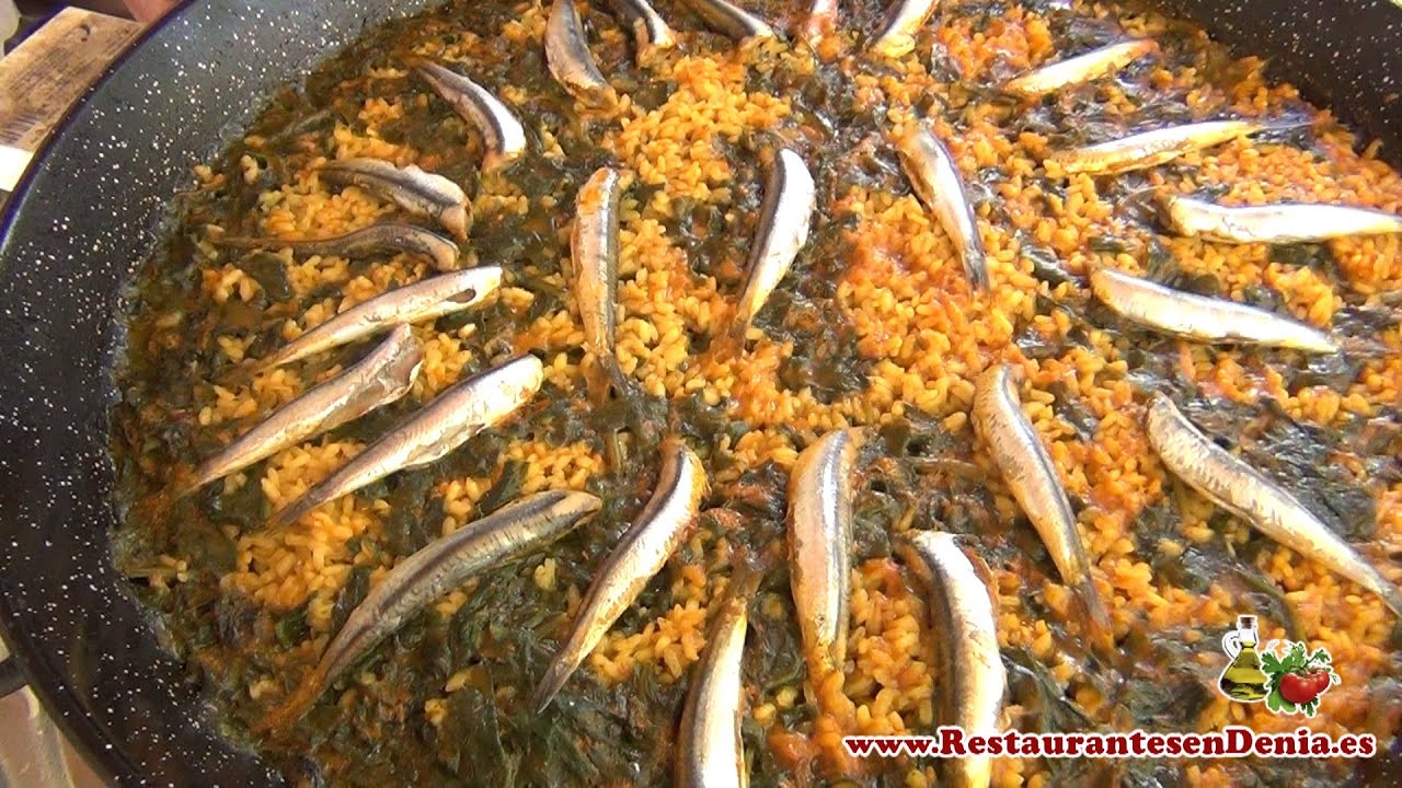 Receta: Paella con boquerones y espinacas - RestaurantesenDenia.es