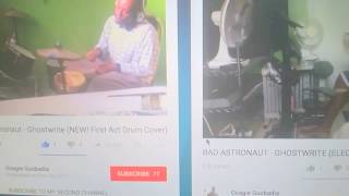 BAD ASTRONAUT - GHOSTWRITE (DOUBLE DRUM COVER) 🎵💻😀