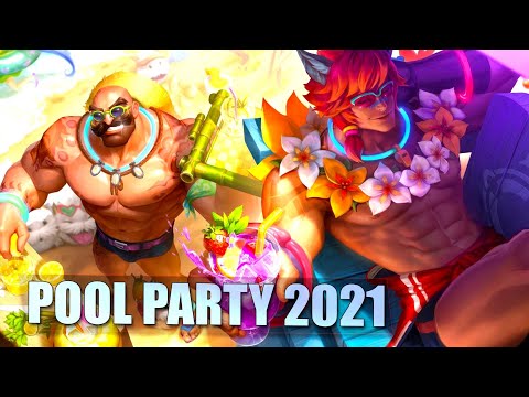 POOL PARTY BRAUM & SETT NEW SKINS - League of Legends