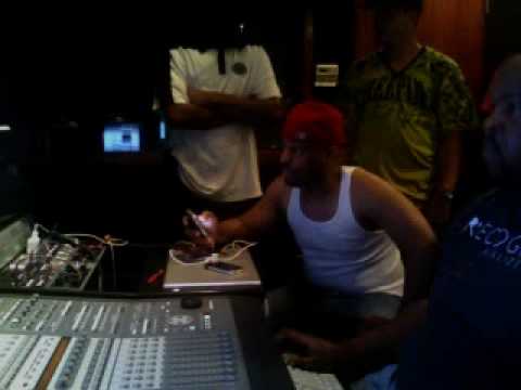 Bun B & OJ Da Juiceman in the studio recording 