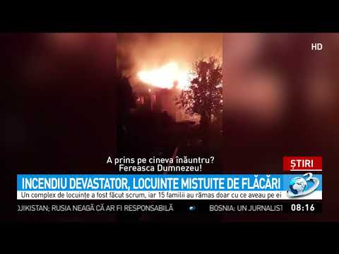 Imagini după incendiul devastator din Cernavodă. 15 familii au rămas fără case