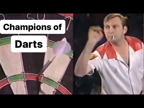 Champions of darts, smoking and drinking- old school 1980s