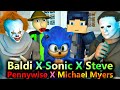PENNYWISE IT X BALDI S BASICS CHALLENGE 2 Official Baldi Minecraft Horror Animation Game