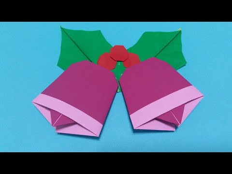 How to Folding Origami Christmas Jingle Bells | Simple Paper Bell and Easy Crafts
