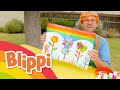 Blippi Creates Spin Art Paints Learns Rainbow Colors For Kids Educational Videos For Toddlers