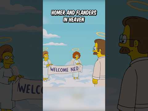Homer and Flanders in Heaven