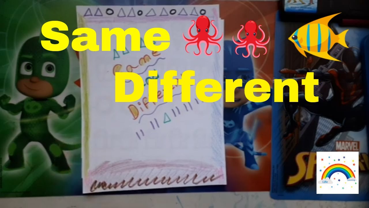 Learning Same and Different with worksheets