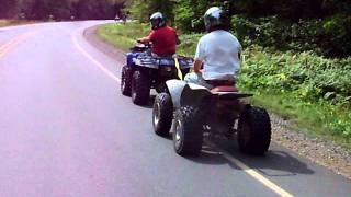 preview picture of video ', yamaha big bear400 towing a honda 250X'
