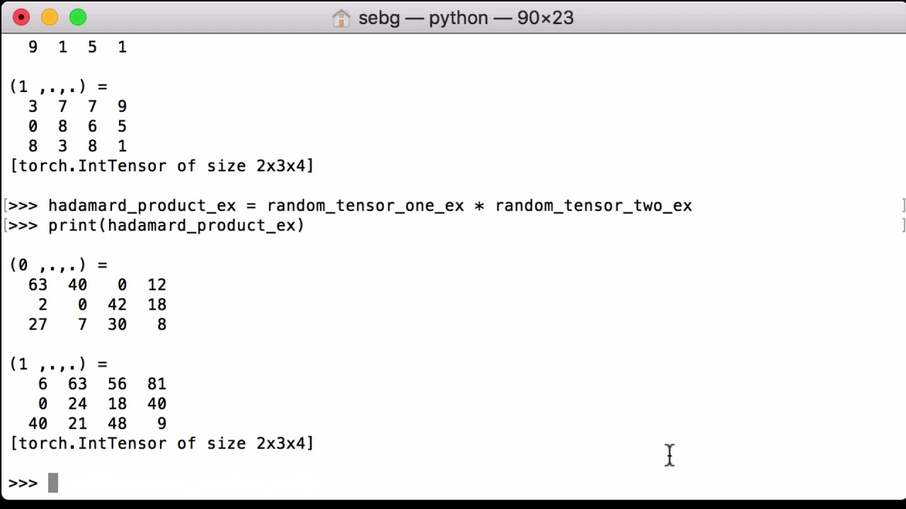 PyTorch Element Wise Multiplication - PyTorch Tutorial